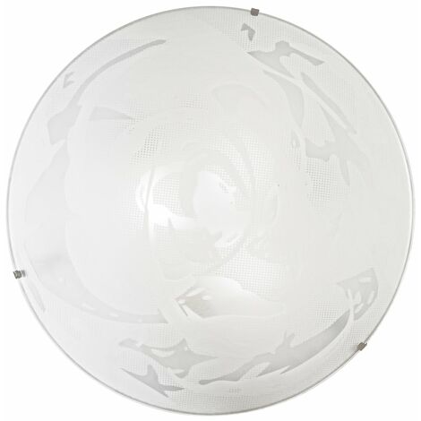 "Plafoniera ALABASTRO in vetro bianco 40 cm."