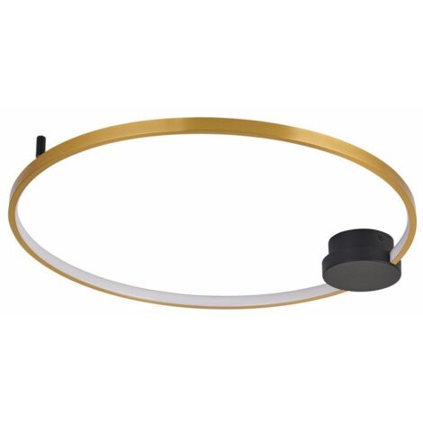 Plafoniera anello LED 24W oro/nero 60cm Condida Reality
