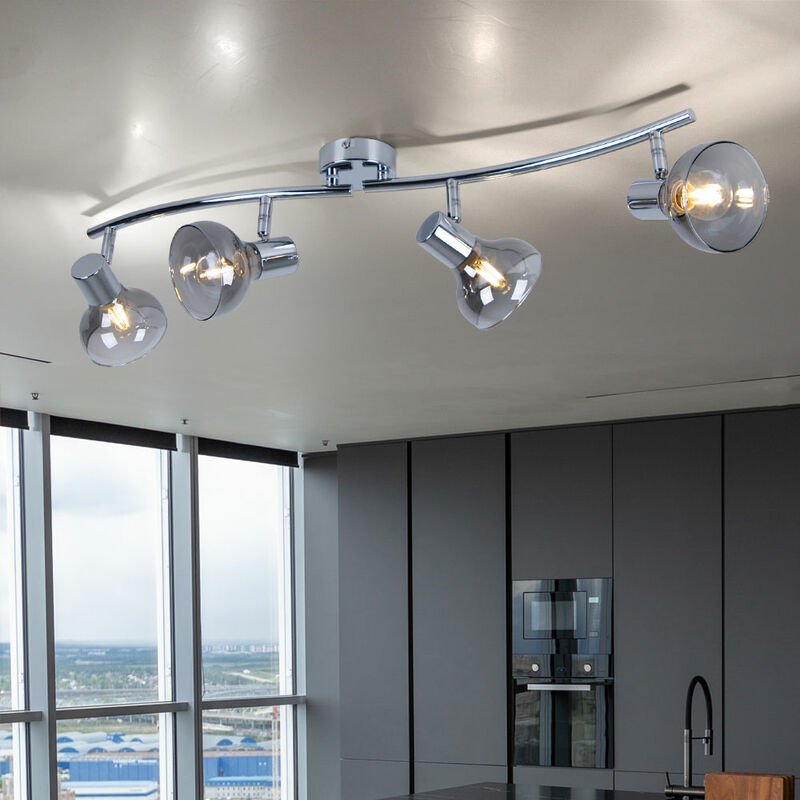 Image of Etc-shop - Lampada da soffitto lampada da soggiorno lampada da soffitto lampada da sala da pranzo lampada da corridoio, faretti mobili 4 lampadine,