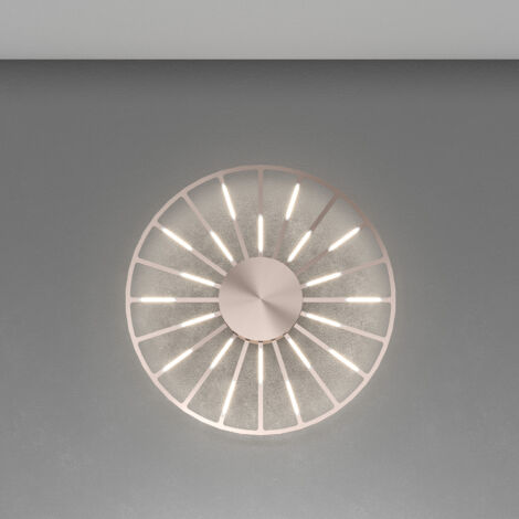 Plafoniera-Applique Around You Metallo Rosato Satinato Led A Vista 41W 3000K
