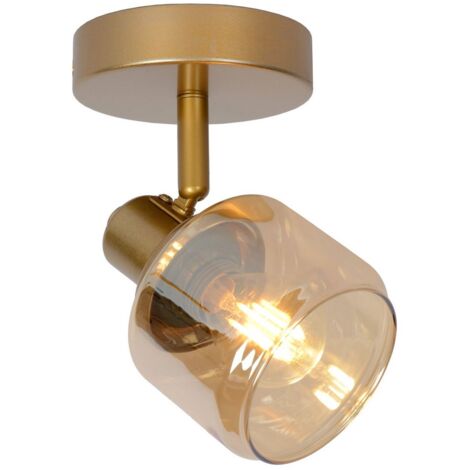 Plafoniera/Applique BJORN oro in vetro 1xE14 40W Lucide