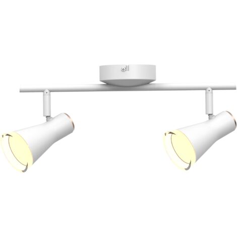 Plafoniera/Applique LED orientabile 2 luci bianca 3000K