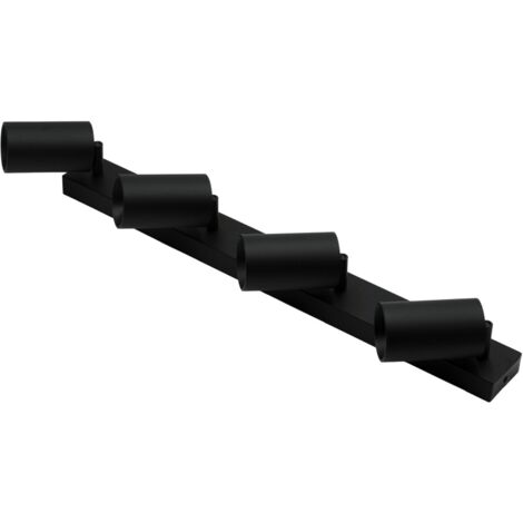 Plafoniera/Applique nera IdeaLED QUALIS IV 4xGU10 59cm