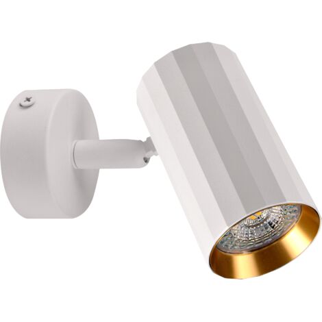 Plafoniera/Applique Polux NICEA bianco-oro GU10 1 luce