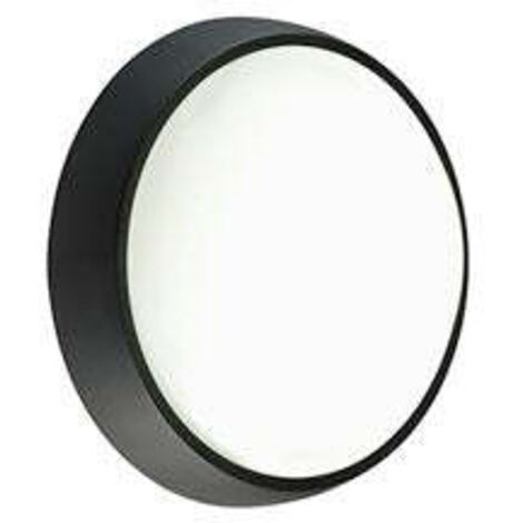 Plafoniera applique tonda nera LED 8W luce naturale esterno