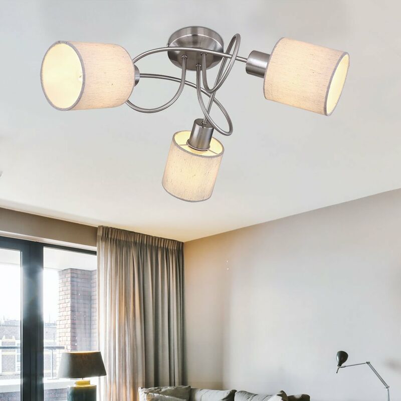Etc-shop - Plafoniera argento faretto soffitto 3