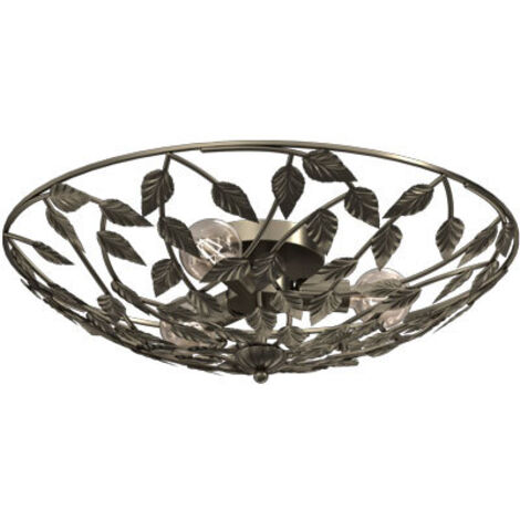 Plafoniera Arion Luminex metallo oro titanio Ø63cm 3xE27