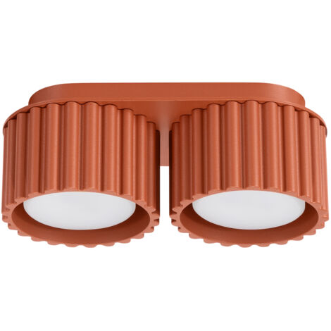 Plafoniera AURA ovale 21 cm ocra rossa 2xGX53 Sollux