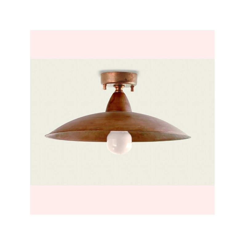 Image of Plafoniera esterno lampadari bartalini crispla 30cm lampada soffitto rustica ottone e27 ip43