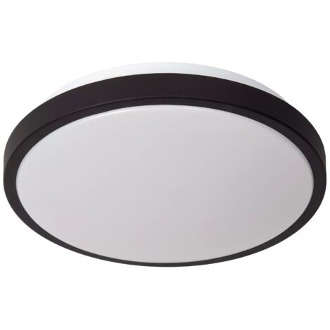 Plafoniera bagno LED 12W Ø29,3 nero Lucide Dasher IP44