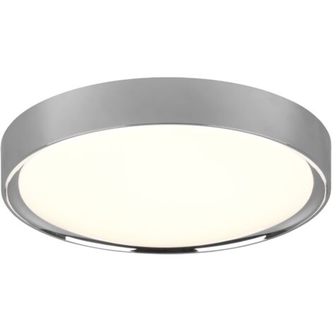 Plafoniera bagno LED Trio Clarimo argento 33cm IP44