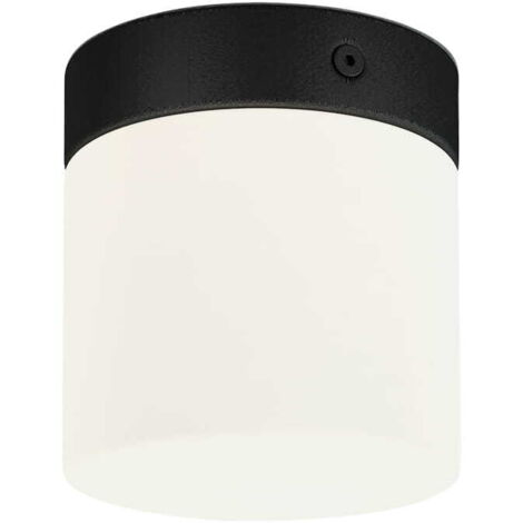 Plafoniera bagno Nowodvorski Cayo vetro bianco/nera G9 IP44