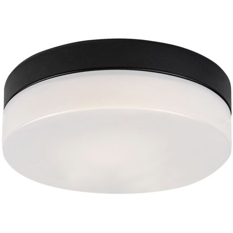 Plafoniera bagno Rabalux Gaelo Ø28 nero/bianco IP44 LED 18W