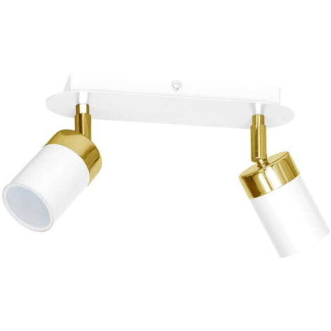 Plafoniera barra 2 faretti GU10 2x35W oro/bianco Milagro