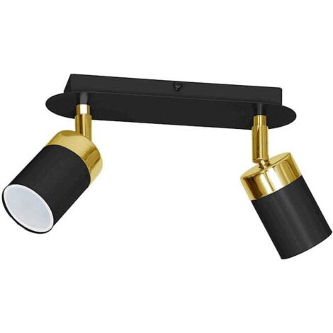 Plafoniera barra 2 faretti GU10 2x35W oro/nero Milagro