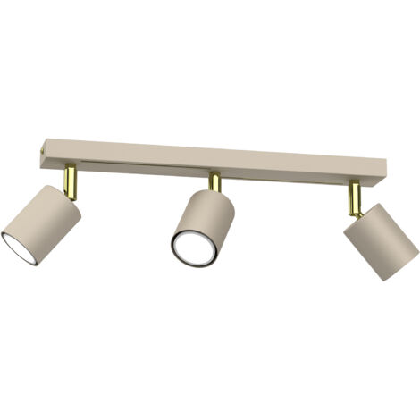 Plafoniera barra 3 spot crema/oro GU10 3x8W Striper Luminex