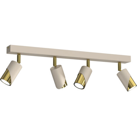 Plafoniera barra 4 spot crema oro GU10 Shift Luminex