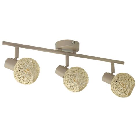 Plafoniera barra cashmere 3 faretti orientabili E14 DEX