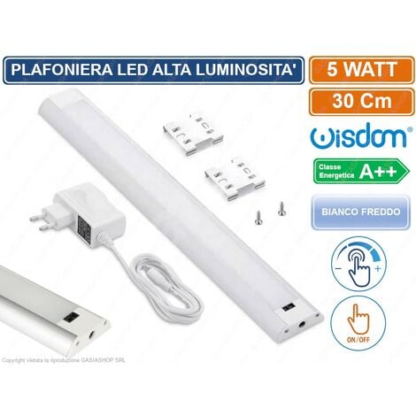 Barra led sottopensile 5,5 W 400 lm argento