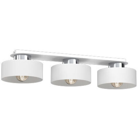 Plafoniera barra Luminex Marti bianca cromo metallo 3xE27