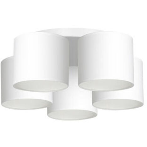 Plafoniera bianca Arden 5 paralumi 5xE27 15W Luminex
