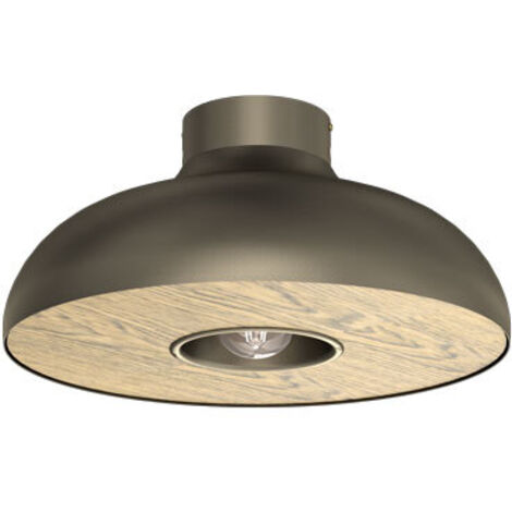 Plafoniera Bilbao oro industriale metallo Ø39 E27 Luminex