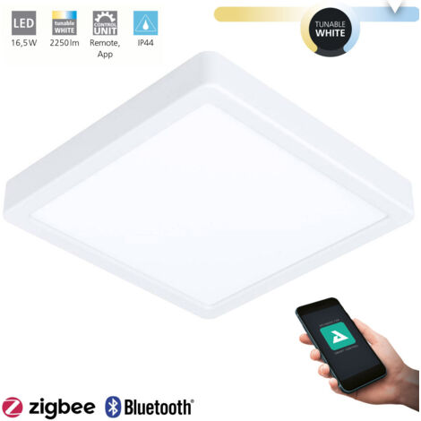 Plafoniera Bluetooth Led a Soffitto Quadrata Applique Fueva Z - Formato: 16.5 W