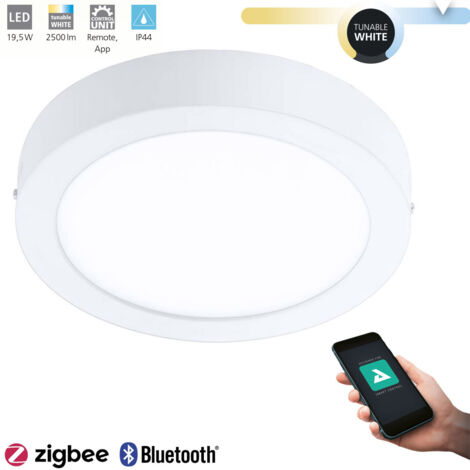 Plafoniera Bluetooth Led a Soffitto Tonda da Bagno Fueva Z