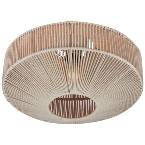 Plafoniera boho beige in cotone Ø46cm E27 Trio Svea
