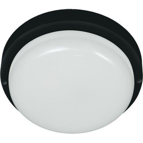Plafoniera canalina tonda nera LED 8W 4000K IP64 Eko-Light
