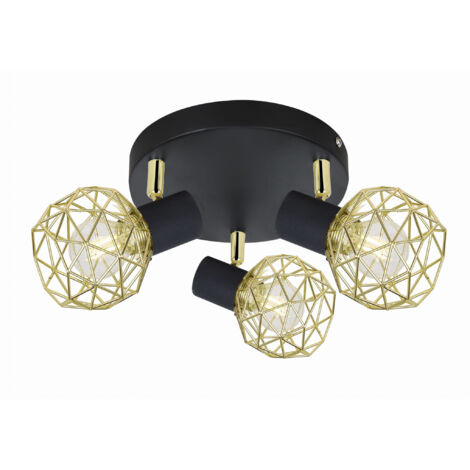 Plafoniera Candellux Acrobat 98-66466 nero/oro 42cm