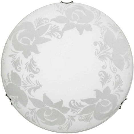 Plafoniera Candellux Beris 13-20799 vetro bianco cromo 30cm E27