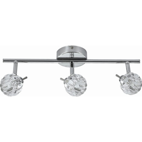Plafoniera Candellux Bombola 3 luci G9 cristallo cromo