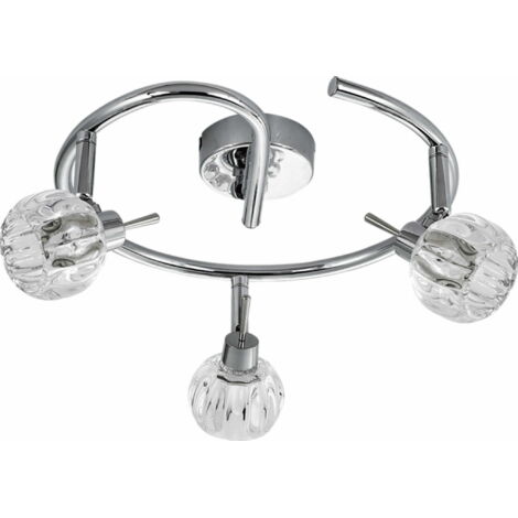 Plafoniera Candellux Bombola cromata cristallo 38cm 3xG9