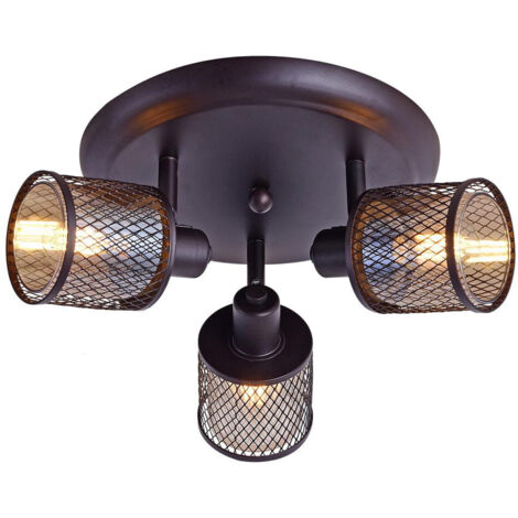 Plafoniera Candellux Canabera 3xE14 metallo bronzo/ambra 35cm
