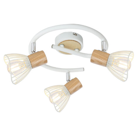 Plafoniera Candellux CHILE 98-61652 bianca legno 3xE14 42 cm