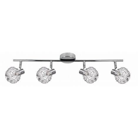 Plafoniera Candellux Collar 94-13743 cromo con cristalli 4xG9