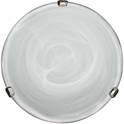 Plafoniera Candellux Duna cromata vetro bianco 30cm E27