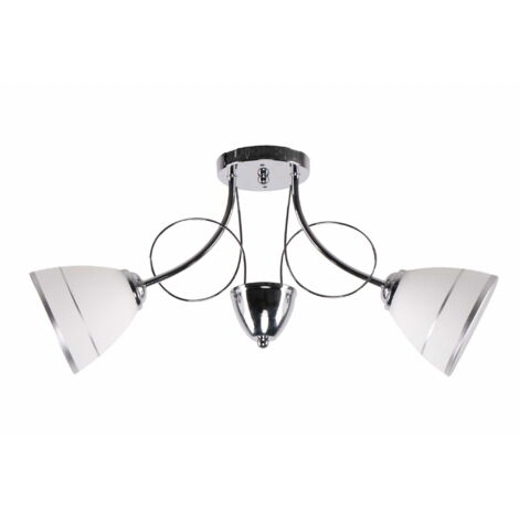 Plafoniera Candellux Elotte 2xE27 40W bianco/cromo