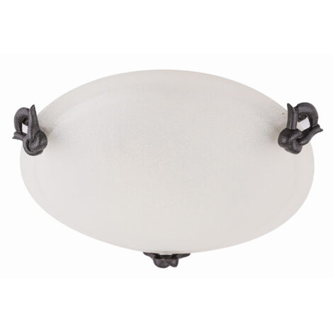 Plafoniera Candellux EVA tonda vetro bianco E27 30cm