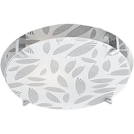 Plafoniera Candellux Fikus 30cm vetro bianco cromo E27