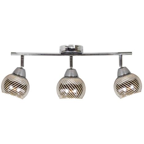 Plafoniera Candellux Fort 93-62826 3xE14 cromata vetro