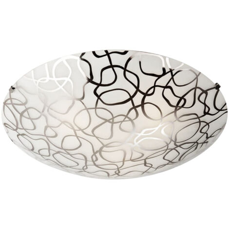 Plafoniera Candellux GALEO 40cm nero/cromo vetro E27