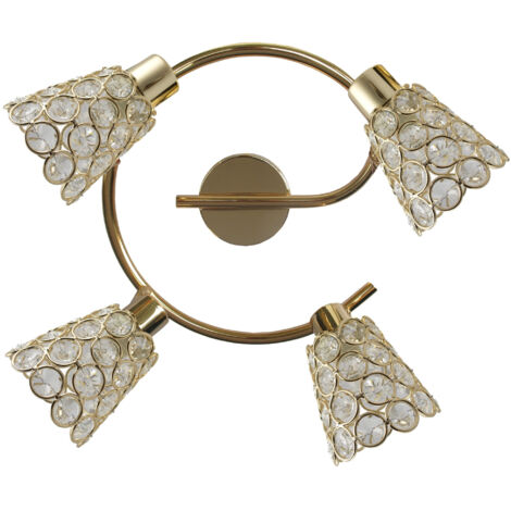 Plafoniera Candellux Glossy 98-00484 oro cristalli 44cm
