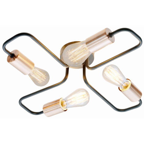 Plafoniera Candellux Herpe nera 48cm 4xE27 metallo