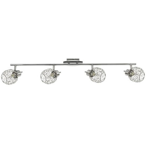 Plafoniera Candellux Horus 4xG9 cromo cristalli 77cm