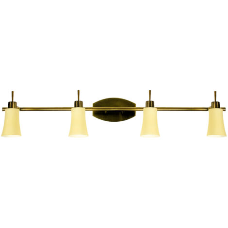 Plafoniera Candellux Kroton 4xG9 ottone/bianco metallo/vetro IP20