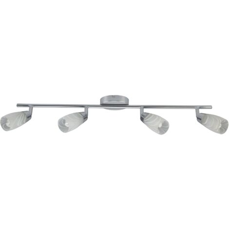 Plafoniera Candellux Laufer cromata/bianca 4xG9 78cm