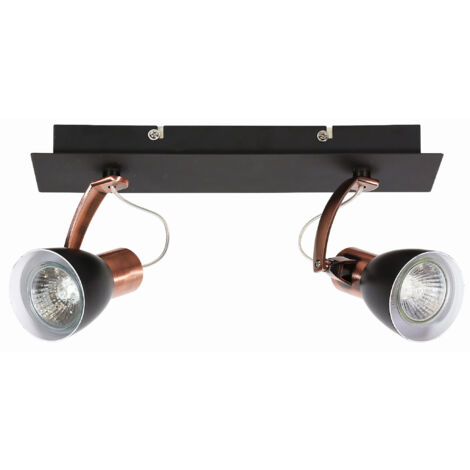 Plafoniera Candellux Markus 2xGU10 nero rame metallo