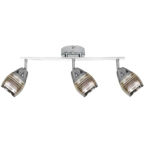 Plafoniera Candellux Milton 3 luci E14 cromo vetro